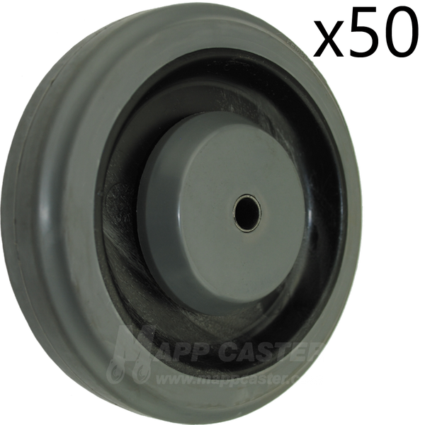 Grey Thermoplastic Premium Shopping Cart Wheel