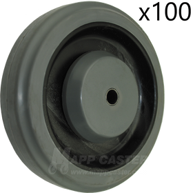 Grey Shopping Cart Wheels, 5 Inch, Floor protective