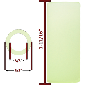 3/8" ID x 5/8" OD x 1-11/16" Long Delrin Spanner