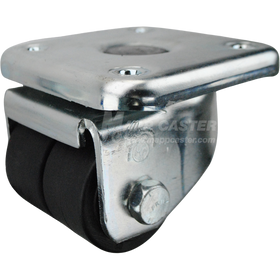 2-3/8" Dual Wheel Glass Filled Nylon Wheel Swivel Caster, 4-1/2" x 4-1/2" Top Plate -  1,750 lbs capacity