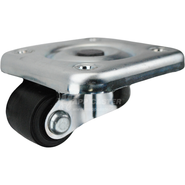 1-3/4" x 1-1/2" Glass Filled Nylon Wheel Swivel Caster, 4-1/2" x 4-1/2" Top Plate -  800 lbs capacity