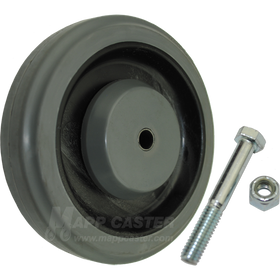 5 Inch Grey & Black Premium Shopping Cart Wheels 