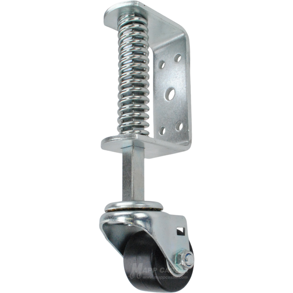 Spring Loaded Gate Caster Bracket with 2-1/2" x 1-5/8" Plastic Wheel - Part # 5182-M350005