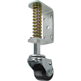 Spring Loaded Gate Caster Bracket with 2-1/2" x 1-5/8" Plastic Wheel - Part # 5582-M350005