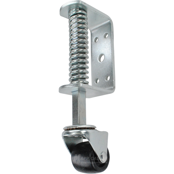 Spring Loaded Gate Caster Bracket with 2" x 1-3/4" Plastic Wheel - Part # 5182-M350007