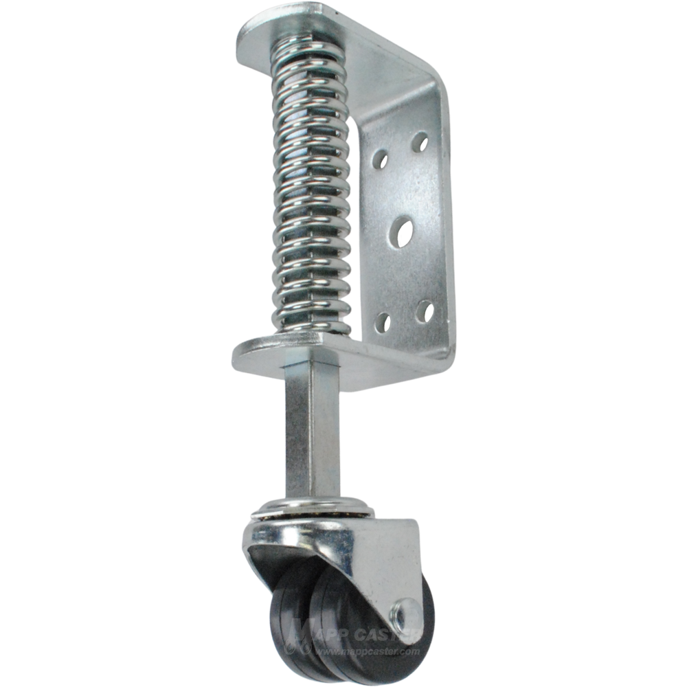 Spring Loaded Gate Caster Bracket with 2