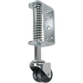Spring Loaded Gate Caster Bracket with 2" x 1-3/4" Rubber Wheel - Part # 5182-2C0020741ZNSR