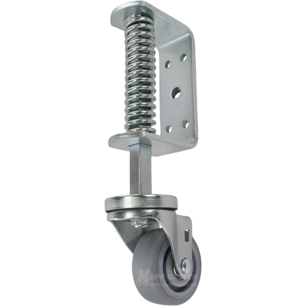 Spring Loaded Gate Caster Bracket with 3" x 1-1/4" Thermoplastic Rubber Wheel - Part # 5182-3MIR