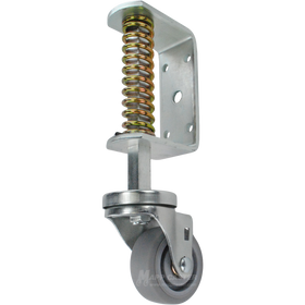 Spring Loaded Gate Caster Bracket with 3" x 1-1/4" Thermoplastic Rubber Wheel - Part # 5582-3MIR