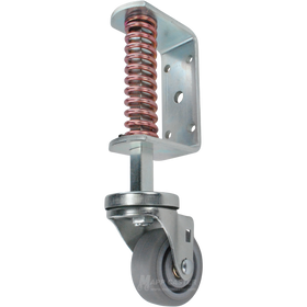 Spring Loaded Gate Caster Bracket with 3" x 1-1/4" Thermoplastic Rubber Wheel - Part # 5882-3MIR