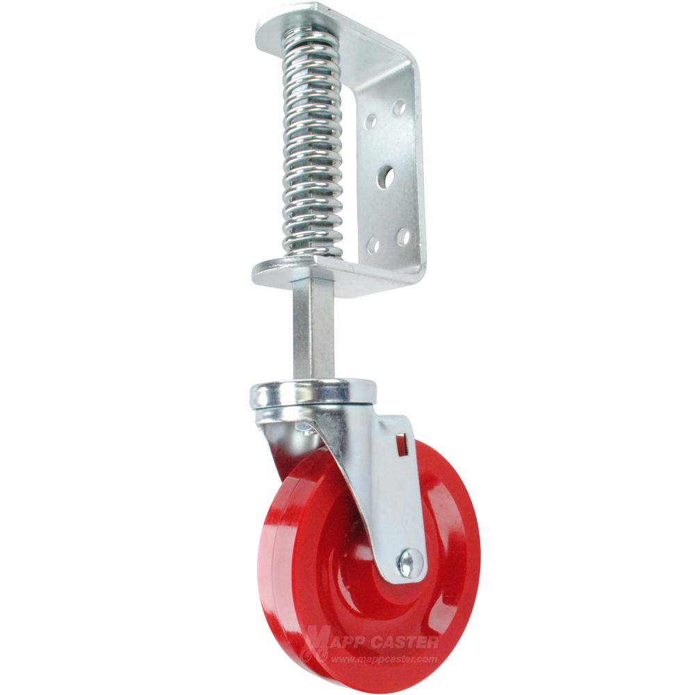 Spring Loaded Gate Caster Bracket with 5