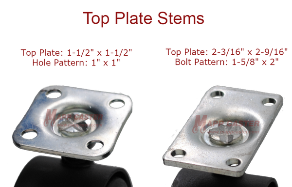 75mm (2.95") Softech Floor Protective Twin Wheel Caster with Grey Finish & Brake - Select Stem Type