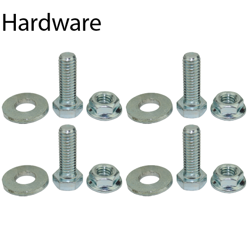 4" x 2" Nylon V-Groove Wheel Rigid Caster - 800 Lbs  Capacity Nuts and Bolts