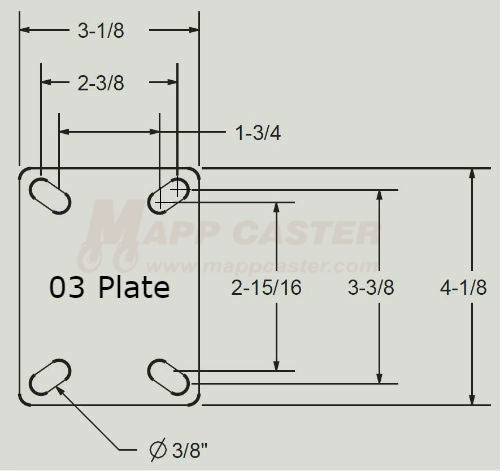 3” Bakery Rack Oven Casters, Set of 4 (All Brakes) - 350 Lbs Capacity (Each Caster)