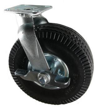 10 Ever-Roll (Flat Free) Swivel Caster with Brake - 280 Lbs Capacity