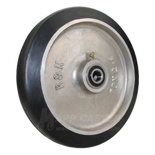 10" x 2" Rubber on Aluminum Core Wheel - 700 Lbs Capacity