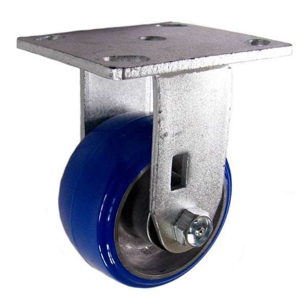 4" x 2" Polyurethane on Aluminum Wheel Rigid Caster - 750 Lbs Capacity