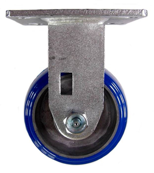 4" x 2" Polyurethane on Aluminum Wheel Rigid Caster - 750 Lbs Capacity