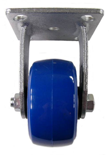 4" x 2" Polyurethane on Aluminum Wheel Rigid Caster - 750 Lbs Capacity