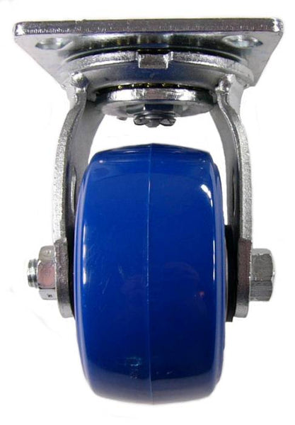 4" x 2" Polyurethane on Aluminum Wheel Stainless Steel Swivel Caster - 750 Lbs Capacity