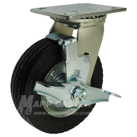 6" x 2" Ever-Roll (Flat Free) Swivel Brake Caster - 150 Lbs Capacity