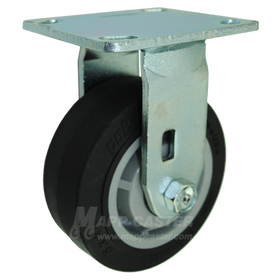 5" x 2" Thermoplastic Rubber Wheel Rigid Stainless Steel Caster - 500 Lbs Capacity