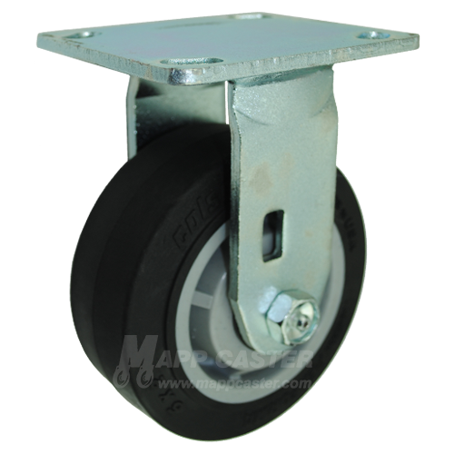 5" x 2" Thermoplastic Rubber Wheel Rigid Stainless Steel Caster - 500 Lbs Capacity
