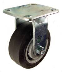 5" x 2" Thermoplastic Rubber Wheel Rigid Stainless Steel Caster - 500 Lbs Capacity