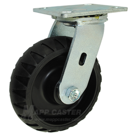 146RTPR620S 6" x 2" Rugged Thermoplastic Rubber Wheel Swivel Caster 550 LBS CAPACITY 