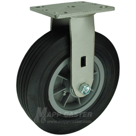 8" x 2" Eco-Rubber (Flat Free) Wheel Rigid Caster - 450 Lbs 146SNBB820R 