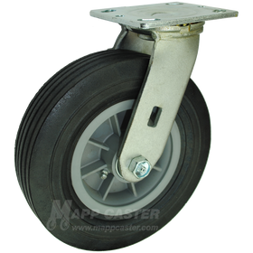 8" x 2" Eco-Rubber (Flat Free) Wheel Swivel Caster - 450 Lbs Capacity 146SNBB820S