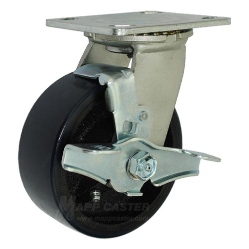 5" x 2"  Heavy Duty Polyurethane on Iron Toolbox & Gangbox Casters, 5000 lbs Total Capacity (Good Floor Protection)