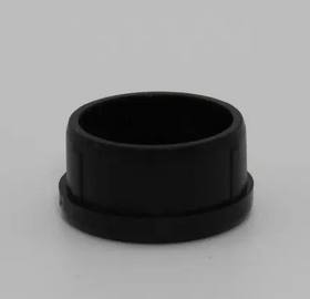 A black round plastic insert designed for 1 inch O.D. tubing.