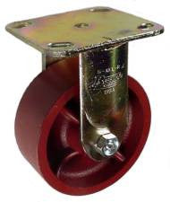 5" x 2" Ductile Steel Wheel AR Rigid Caster - 1250 Lbs Capacity
