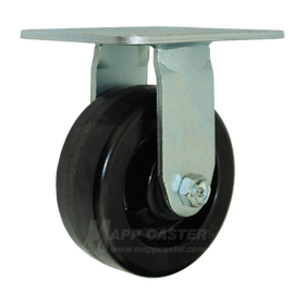 5" x 2" Phenolic Wheel Rigid Caster with 5" x 5-1/2" Top Plate - 1,000 Lbs Capacity