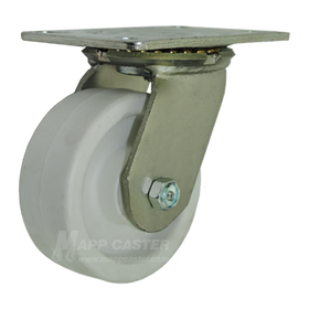5" x 2" Retort Wheel Swivel Caster with 6-1/4" x 4-1/2" Top Plate - 650 Lbs Capacity