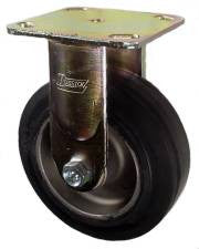6" x 2" Rubber on Aluminum Wheel AR Rigid Caster - 410 Lbs Capacity