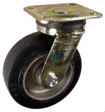6" x 2" Rubber on Aluminum Wheel AS Swivel Caster - 410 Lbs Capacity
