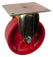 6" x 2" Ductile Steel Wheel ER Rigid Caster - 1500 Lbs Capacity