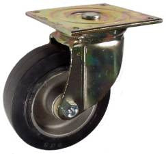 6" x 2" Rubber on Aluminum Wheel ES Swivel Caster - 410 Lbs Capacity