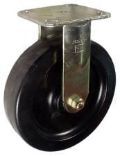 8" x 2" Phenolic Wheel AR Rigid Caster - 1,250 Lbs Capacity