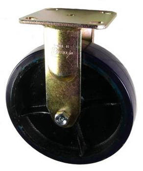 8" x 2" Polyurethane on Iron Wheel AR Rigid Caster - 1250 Lbs Capacity