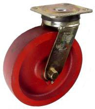 8" x 2" Ductile Steel Wheel AS Wheel Swivel Caster - 1250 Lbs Capacity