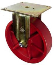 8" x 2" Ductile Steel Wheel ER Rigid Caster - 1500 Lbs Capacity