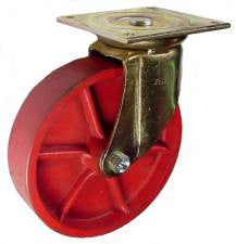 8" x 2" Ductile Steel Wheel ES Swivel Caster - 1500 Lbs Capacity