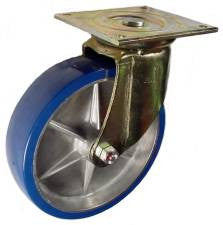 8" x 2" Polyurethane on Aluminum Wheel ES Swivel Caster - 1,350 Lbs Capacity