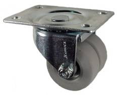 2C0020120ZN-TPR01GG - 2" Thermoplastic Twin Wheel Swivel Caster with 180 Lbs Capacity