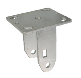 5" x 2" Rigid Caster Rig with 4" x 4-1/2" Top Plate - Part # P5005200002