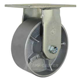 6" Heavy Duty Casters | 6" x 2-1/2" Steel Wheel Rigid Caster - 26HRSTL