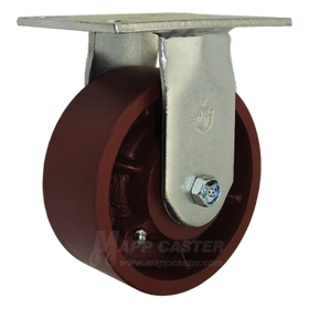 6" Heavy Duty Casters | 6" x 2-1/2" Ductile Steel Wheel Rigid Caster - 26HR17